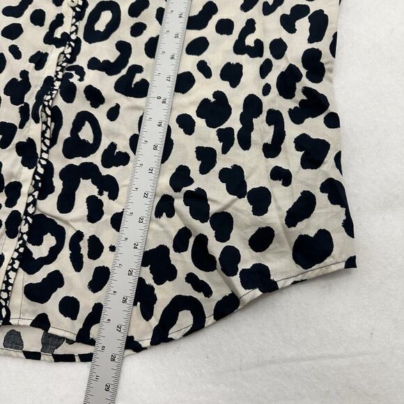 Foxcroft Button Front Non Iron Shirt Womens 18 Leopard Capsule Office Career - Picture 12 of 15